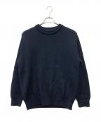 Yonetomiヨネトミ）の古着「エクストラファイン ウール リブ ニット プルオーバー」｜ブラック