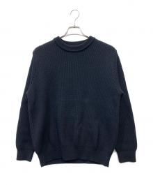 Yonetomi（ヨネトミ）の古着「エクストラファイン ウール リブ ニット プルオーバー」｜ブラック