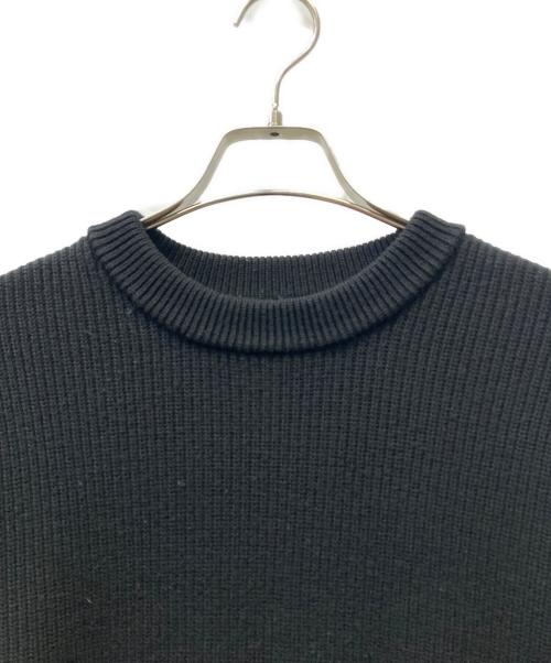 Yonetomi（ヨネトミ）Yonetomi (ヨネトミ) エクストラファイン ウール リブ ニット プルオーバー ブラック サイズ:2の古着・服飾アイテム