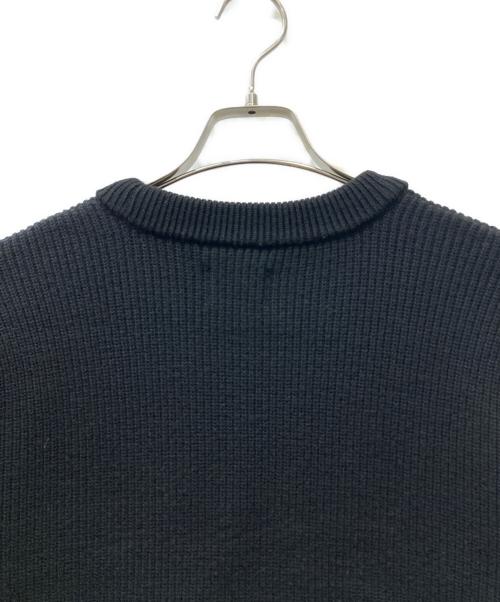 Yonetomi（ヨネトミ）Yonetomi (ヨネトミ) エクストラファイン ウール リブ ニット プルオーバー ブラック サイズ:2の古着・服飾アイテム