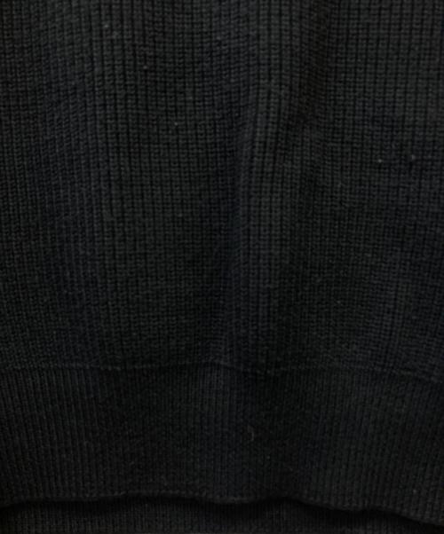 Yonetomi（ヨネトミ）Yonetomi (ヨネトミ) エクストラファイン ウール リブ ニット プルオーバー ブラック サイズ:2の古着・服飾アイテム