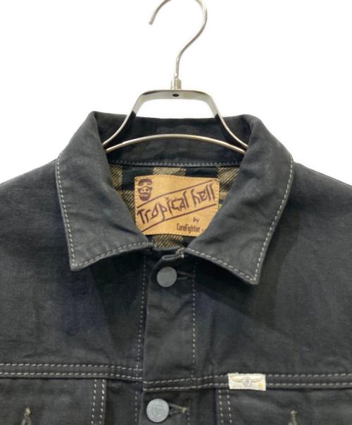 tropical hell（トロピカルヘル）tropical hell (トロピカルヘル) デニムジャケット ブラック サイズ:Lの古着・服飾アイテム