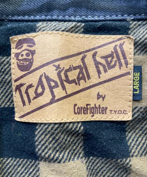 tropical hell（トロピカルヘル）tropical hell (トロピカルヘル) デニムジャケット ブラック サイズ:Lの古着・服飾アイテム