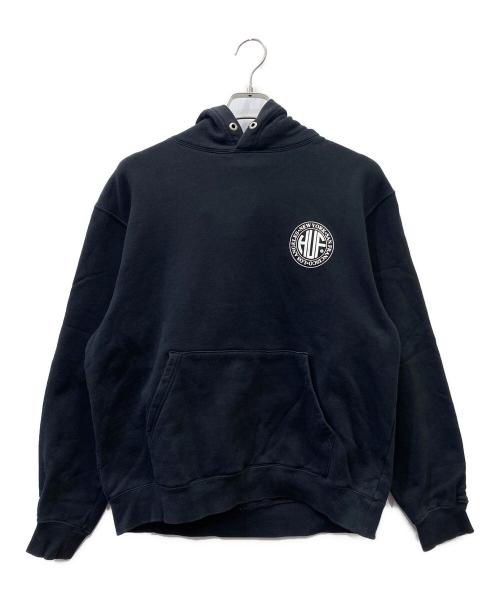HUF（ハフ）HUF (ハフ) プルオーバーパーカー ブラック サイズ:Lの古着・服飾アイテム