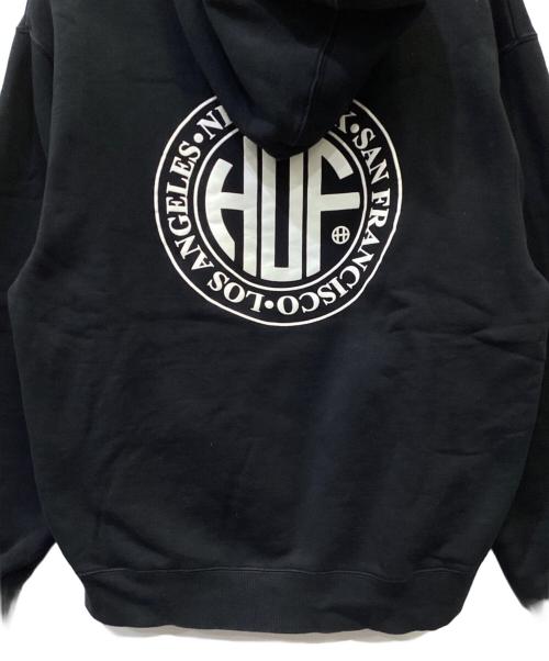 HUF（ハフ）HUF (ハフ) プルオーバーパーカー ブラック サイズ:Lの古着・服飾アイテム