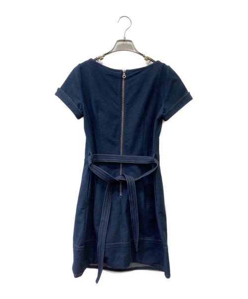 BURBERRY BLUE LABEL（バーバリー ブルー レーベル）BURBERRY BLUE LABEL (バーバリーロンドンブルーレーベル) 半袖ワンピース インディゴ サイズ:Mの古着・服飾アイテム