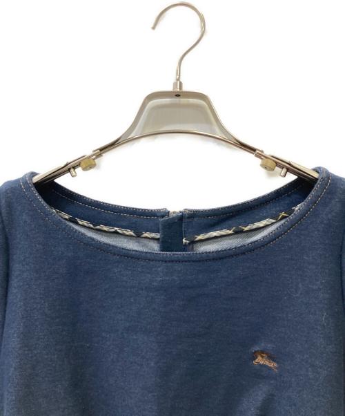 BURBERRY BLUE LABEL（バーバリー ブルー レーベル）BURBERRY BLUE LABEL (バーバリーロンドンブルーレーベル) 半袖ワンピース インディゴ サイズ:Mの古着・服飾アイテム