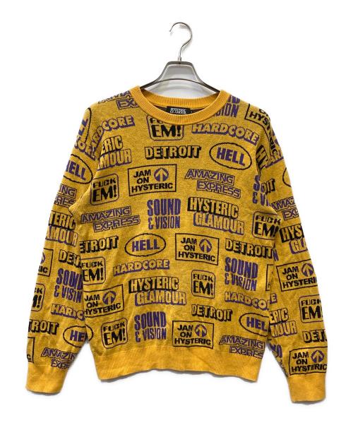 Hysteric Glamour（ヒステリックグラマー）Hysteric Glamour (ヒステリックグラマー) 厚手ニット イエロー サイズ:Lの古着・服飾アイテム