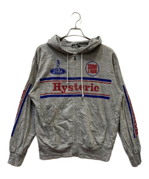 Hysteric Glamour（ヒステリックグラマー）Hysteric Glamour (ヒステリックグラマー) ジップパーカー グレー サイズ:Mの古着・服飾アイテム