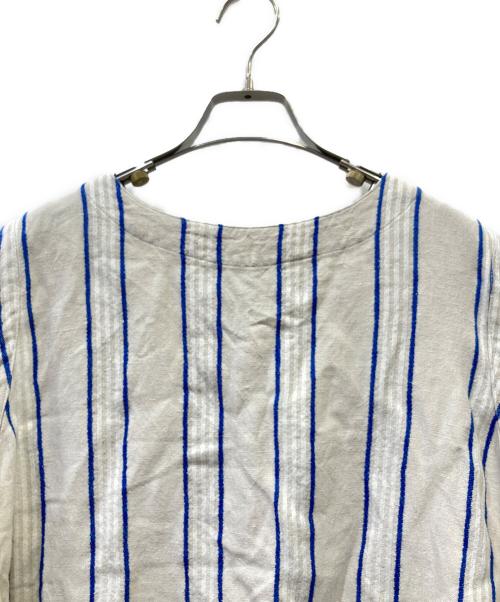 ICHI Antiquites（イチアンティークス）ICHI Antiquites (イチアンティークス) ノースリーブ・キャミソールワンピース アイボリー×ブルー サイズ:Freeの古着・服飾アイテム