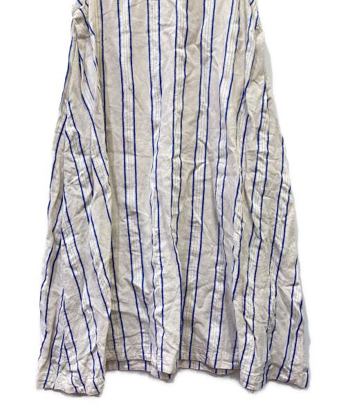 ICHI Antiquites（イチアンティークス）ICHI Antiquites (イチアンティークス) ノースリーブ・キャミソールワンピース アイボリー×ブルー サイズ:Freeの古着・服飾アイテム