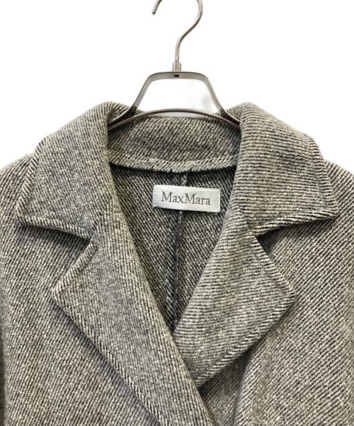 MaxMara（マックスマーラ）MaxMara (マックスマーラ) アンゴラ混チェスターコート グレー サイズ:４０の古着・服飾アイテム