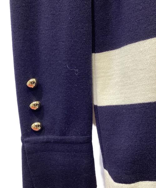 Leilian（レリアン）LEILIAN (レリアン) ニットワンピース ネイビー×ベージュ サイズ:SIZE 42の古着・服飾アイテム
