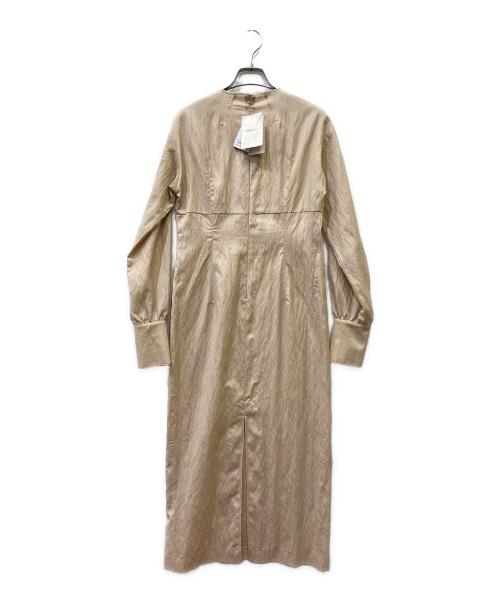 Noble（ノーブル）Noble (ノーブル) 長袖ワンピース ベージュ サイズ:36の古着・服飾アイテム