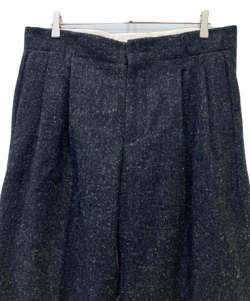 OVERCOAT（オーバーコート）OVERCOAT (オーバーコート) スペックルドウールメルトンタックドトラウザー ブラック サイズ:２の古着・服飾アイテム