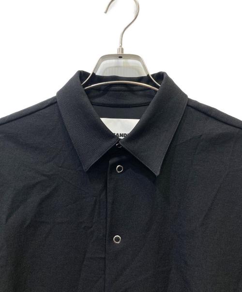 JIL SANDER（ジルサンダー）JIL SANDER (ジルサンダー) ビッグシルエットシャツ ブラック サイズ:４０の古着・服飾アイテム