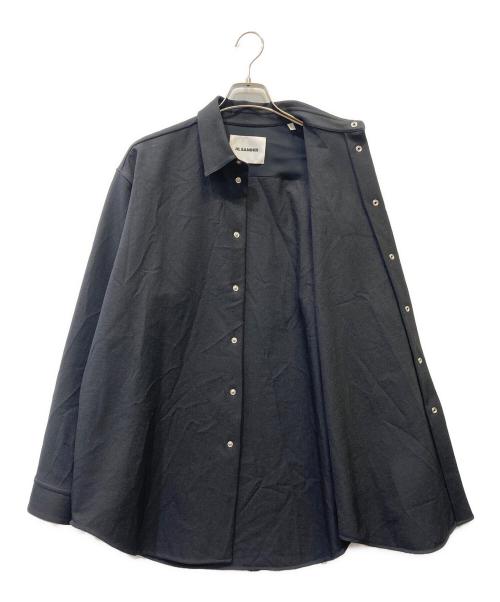 JIL SANDER（ジルサンダー）JIL SANDER (ジルサンダー) ビッグシルエットシャツ ブラック サイズ:４０の古着・服飾アイテム