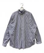 RALPH LAURENラルフローレン）の古着「長袖シャツ」｜ホワイト×ネイビー