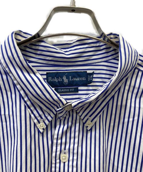 RALPH LAUREN（ラルフローレン）RALPH LAUREN (ラルフローレン) 長袖シャツ ホワイト×ネイビー サイズ:３XLTの古着・服飾アイテム