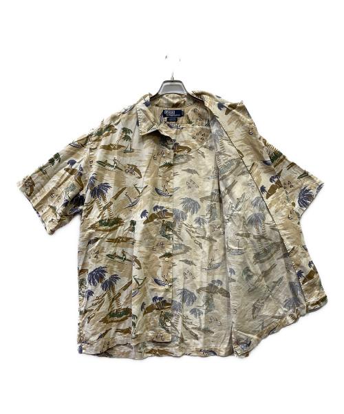 POLO RALPH LAUREN（ポロ・ラルフローレン）POLO RALPH LAUREN (ポロ・ラルフローレン) アロハシャツ ベージュ サイズ:XLの古着・服飾アイテム