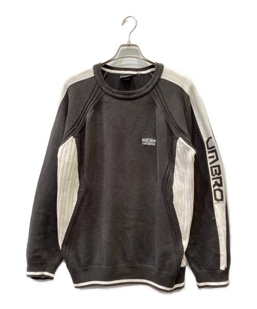 UMBRO（アンブロ）UMBRO (アンブロ) 厚手ニット ブラック×ホワイト サイズ:XLの古着・服飾アイテム
