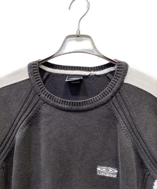 UMBRO（アンブロ）UMBRO (アンブロ) 厚手ニット ブラック×ホワイト サイズ:XLの古着・服飾アイテム