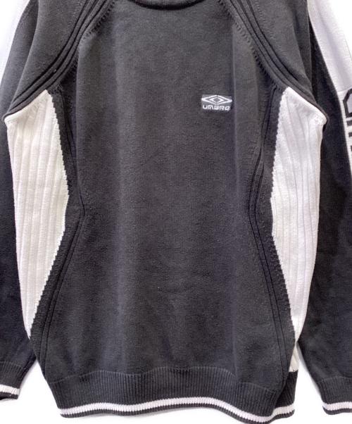 UMBRO（アンブロ）UMBRO (アンブロ) 厚手ニット ブラック×ホワイト サイズ:XLの古着・服飾アイテム