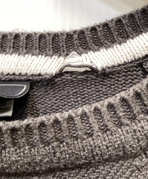 UMBRO（アンブロ）UMBRO (アンブロ) 厚手ニット ブラック×ホワイト サイズ:XLの古着・服飾アイテム