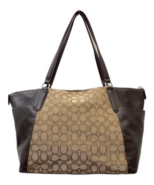 COACH（コーチ）COACH (コーチ) トートバッグ ブラウン×ベージュの古着・服飾アイテム