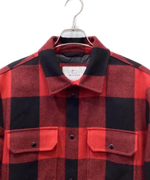 WOOLRICH（ウールリッチ）WOOLRICH (ウールリッチ) アラスカンウールチェックオーバーシャツ レッド×ブラック サイズ:Mの古着・服飾アイテム