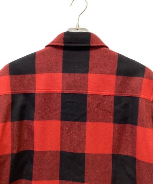WOOLRICH（ウールリッチ）WOOLRICH (ウールリッチ) アラスカンウールチェックオーバーシャツ レッド×ブラック サイズ:Mの古着・服飾アイテム