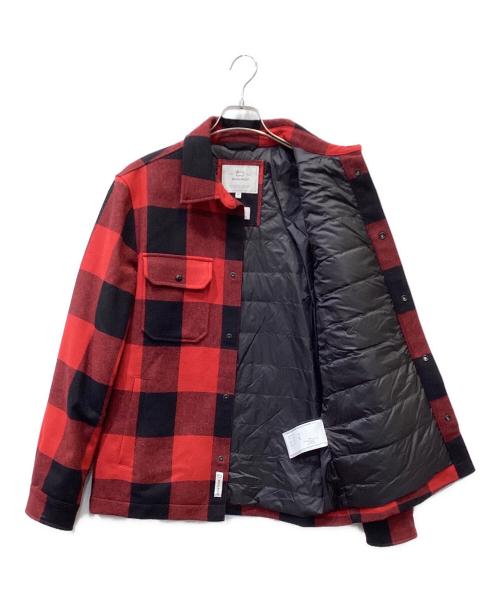 WOOLRICH（ウールリッチ）WOOLRICH (ウールリッチ) アラスカンウールチェックオーバーシャツ レッド×ブラック サイズ:Mの古着・服飾アイテム