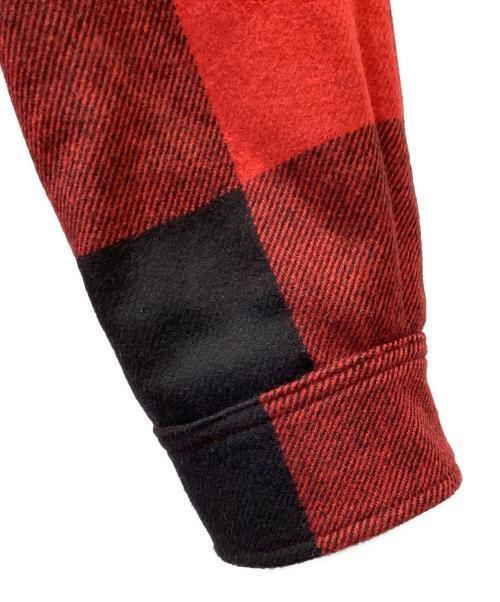 WOOLRICH（ウールリッチ）WOOLRICH (ウールリッチ) アラスカンウールチェックオーバーシャツ レッド×ブラック サイズ:Mの古着・服飾アイテム