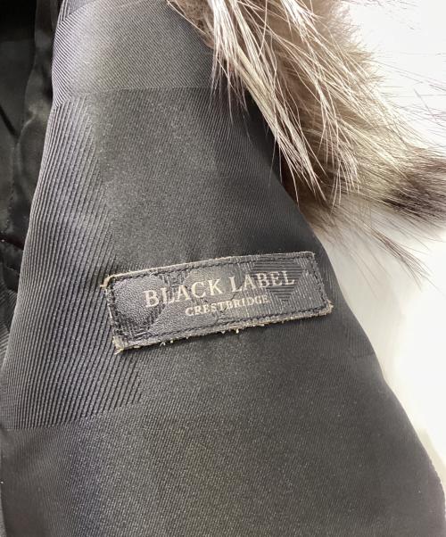 BLACK LABEL CRESTBRIDGE（ブラックレーベル クレストブリッジ）BLACK LABEL CRESTBRIDGE (ブラックレーベル クレストブリッジ) 2way ダウンジャケット ブルゾン ベスト フォックスファー フーディ アウター ブラック サイズ:Mの古着・服飾アイテム