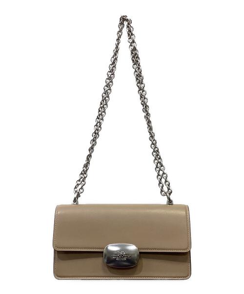 COACH（コーチ）COACH (コーチ) チェーンショルダーバッグ ベージュの古着・服飾アイテム