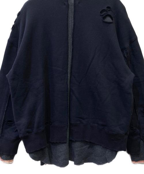 stein（シュタイン）stein (シュタイン) ダメージ加工スウェット ブラック サイズ:Sの古着・服飾アイテム