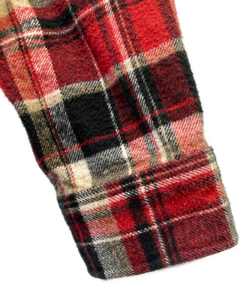 SUPREME（シュプリーム）SUPREME (シュプリーム) 長袖シャツ グレー×レッド サイズ:Mの古着・服飾アイテム