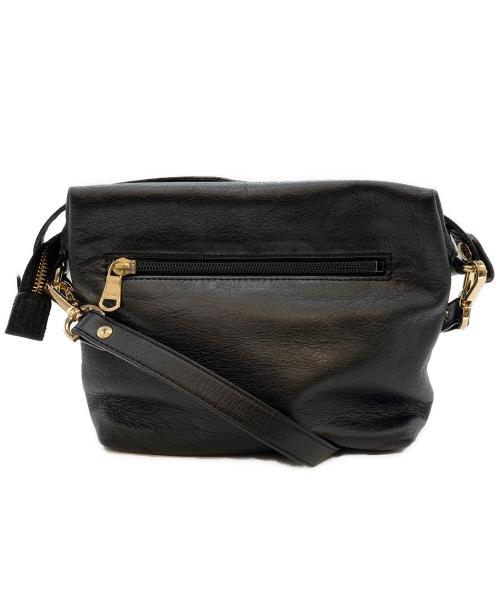 russet（ラシット）russet (ラシット) レザーショルダーバッグ ブラックの古着・服飾アイテム