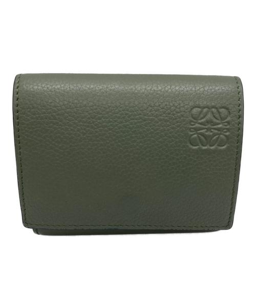 LOEWE（ロエベ）LOEWE (ロエベ) 3つ折り財布 グリーンの古着・服飾アイテム