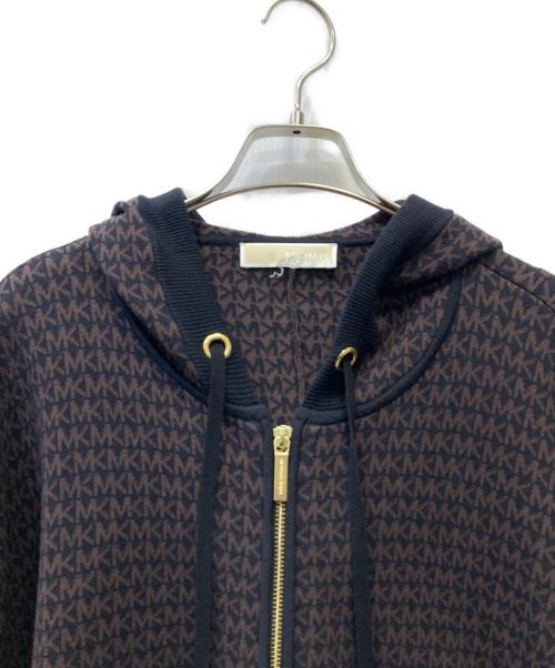 MICHAEL KORS（マイケル・コース）MICHAEL KORS (マイケル・コース) ポンチョ/ジップパーカー ブラウン×ブラック サイズ:不明の古着・服飾アイテム