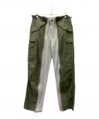 NO BRANDノーブランド）の古着「ミリタリーリメイクパンツ」｜オリーブ