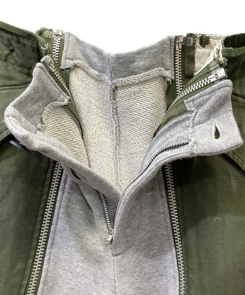 NO BRAND（ノーブランド）NO BRAND (ノーブランド) ミリタリーリメイクパンツ オリーブ サイズ:MEDIUMの古着・服飾アイテム