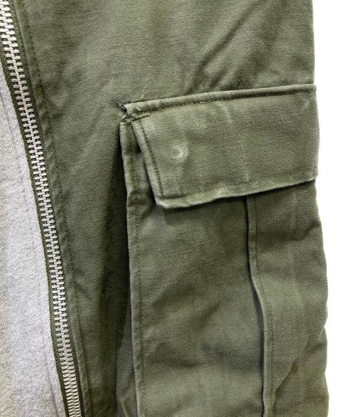 NO BRAND（ノーブランド）NO BRAND (ノーブランド) ミリタリーリメイクパンツ オリーブ サイズ:MEDIUMの古着・服飾アイテム
