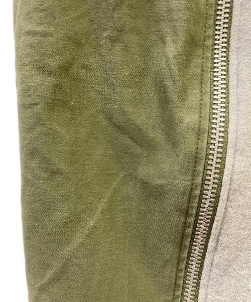 NO BRAND（ノーブランド）NO BRAND (ノーブランド) ミリタリーリメイクパンツ オリーブ サイズ:MEDIUMの古着・服飾アイテム