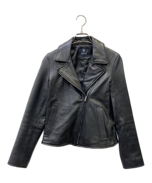 NANO BASE（ナノベース）NANO BASE (ナノベース) ライダースジャケット ブラック サイズ:38の古着・服飾アイテム