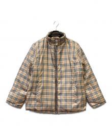 BURBERRY GOLF（バーバリーゴルフ）の古着「リバーシブルダウンジャケット」｜ブラウン×ベージュ