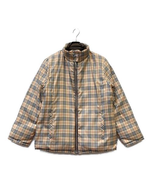 BURBERRY GOLF（バーバリーゴルフ）BURBERRY GOLF (バーバリーゴルフ) リバーシブルダウンジャケット ブラウン×ベージュ サイズ:Mの古着・服飾アイテム