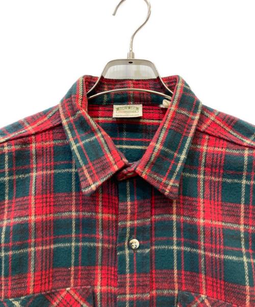 FIVE BROTHER（ファイブブラザー）FIVE BROTHER (ファイブブラザー) 長袖シャツ レッド×グリーン サイズ:Lの古着・服飾アイテム