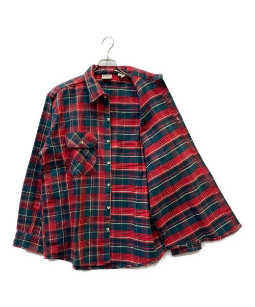 FIVE BROTHER（ファイブブラザー）FIVE BROTHER (ファイブブラザー) 長袖シャツ レッド×グリーン サイズ:Lの古着・服飾アイテム