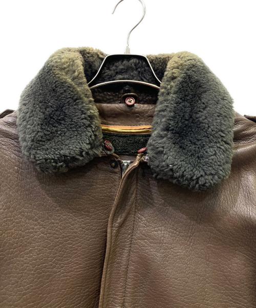 DOG FIGHT（ドッグファイト）DOG FIGHT (ドッグファイト) レザージャケット ブラウン サイズ:５の古着・服飾アイテム